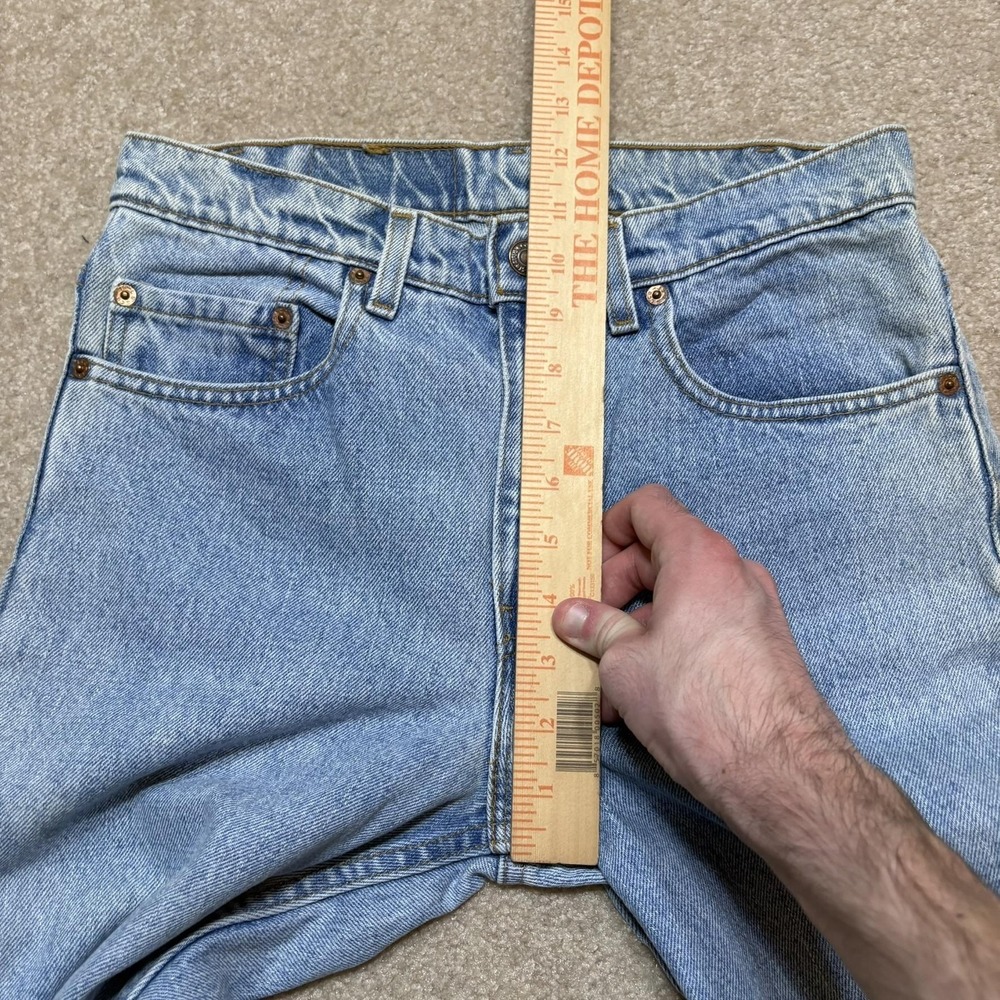 Vtg Levis 512 Jeans Mens‎ 29x33 Blue Slim Tapered Denim Pants Light Wash USA 90s - Picture 11 of 16